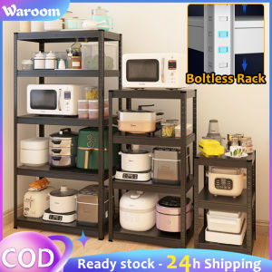 WAROOM【Ready Stock】Adjustable 4/5 layer Metal Boltless Rack Home Store Warehouse Rack Value Rack / Rak Besi Serbaguna/ Rak Store / Storage Rack / Rak besi Bertingkat / Dapur Rak /Kitchen Rack / Rak Serbaguna Strong load-bearing 置物架/鐵架