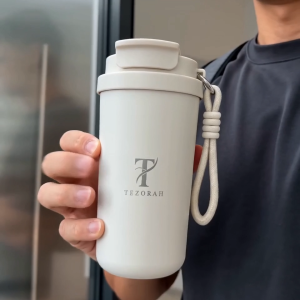 Tezorah Compact Carry Cup Cream Light Pink Forest Green Black 380 ml Carry it your way