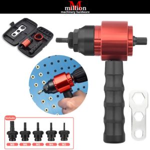 Electric Rivet Nut Gun M3 M4 M5 M6 M8 Cordless Riveting Electric Drill Adapter Tool Pull Rivet Gun Aluminium Nail Gun