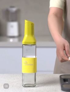 DXL Automatic Opening and Closing Oil Bottle Household Kitchen Glass Oil Pot Leak-proof Large Capacity Soy Sauce Vinegar Seasoning Bottle Oil Tank