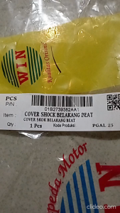 Cover Kaver Tutup Sok Shock Belakang BEAT KARBU KVY 2008 2009 2010 2011 Merk WIN