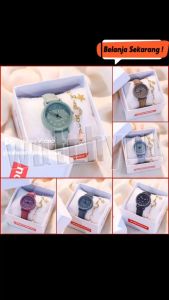 0WBS Jam Tangan Quartz Strap PU Analog Casual Gaya Retro Wanita & Pria Ulzzang Watch Korean Fashion JF083