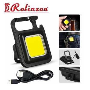 Lampu Senter LED Gantung COB 20 Watt Senter Camping Gantungan Kunci Rolinson