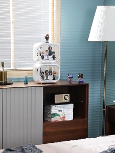 MLADEN Toy Display Storage Box with Light Doll Transparent Dustproof Organizer Case Kotak storan lutsinar