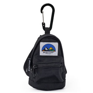 MYEDITION | Mye Edition Trendy Brand Multi-Color Keychain Coin Purse Earphone Bag Korean Style Zipper Closure Oxford Cloth Pure Color Nylon Lining