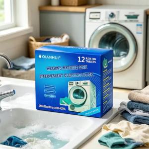 12 Viên Nén Làm Sạch Máy Giặt Dạng Sủi Bọt Công Thức Dịu Nhẹ Làm Sạch Sâu Bụi Bẩn Cứng Đầu Không Có Cặn Khử Mùi Cho Tất Cả Các Mẫu Máy
