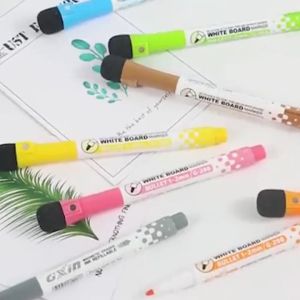 [SG Ready Stock]12pcs/8pcs Erasable Magnetic Whiteboard Markers Pen With Eraser White Board Marker Calender Pen for Kids