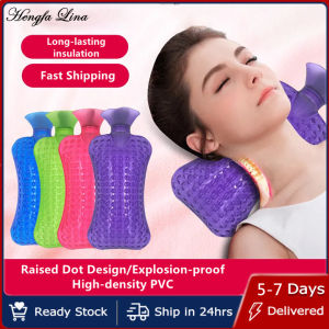 Hengfa Lina 2000ml hạt massage túi dáng gối tiêm Túi chai nước nóng để giảm đau cơ bắp chai nước chai nước nóng chống vảy và dày lên với các điểm nâng lên để làm ấm bụng và quay thắt lưng