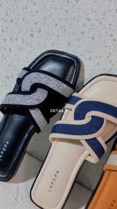 LAPEPA OLLA Sandal Casual Wanita Model Tali Silang Sendal Flat Cewek Hak Datar Kekinian