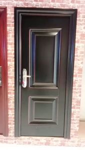 ONE SETT PINTU BAJA SERAT KAYU HITAM / PINTU HOTEL / PINTU APARTEMEN KUALITAS INTERNASIONAL