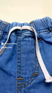 Celana Jeans Pendek Anak Laki-Laki Perempuan Motif Tali Variasi Katun Soft Jeans