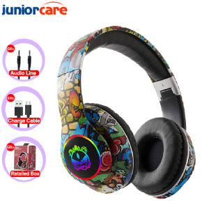 Wireless Headphones Bluetooth Flash Light Earphones Foldable for Music Gaming Kid Girl Earphone for Smartphone Boys Girls Gifts