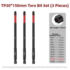 DAIENGONGJU | Self-tapping Screws T30 Torx Long Bit Anti-slip High Hardness