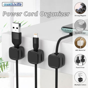 Justliving 6 cái Dây vật đựng vật chứa giá đi dây quản lý cáp dính an toàn dễ dàng quản lý sắp xếp giấu hoặc sắp xếp Cáp sạc USB điện thoại cho gia đình/văn phòng/xe hơi/bàn/đầu giường