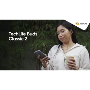 TechLife Buds Classic 2 l Built-in Mic & Controls l Tangle-Free Design | Wired Earphone with Built-In Mic for 3.5mm / Type-C