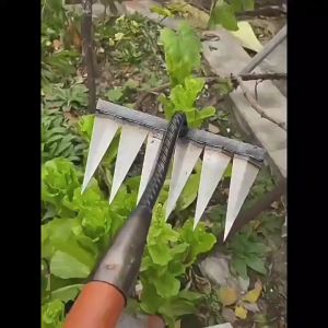 Bubble Wrap Weeding Hoe Rake Nail Rake Farm Tool Portable Garden Weeding Scarifier Artifact Agricultural Tools Tooth Nail Harrow Metal Harrowing Tool