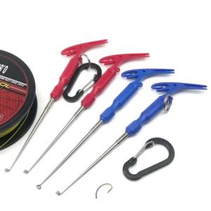 Universal Fly Fishing Knot Tying Tool with Hook Remover Quick Loop Knot Tyer Carabiner Clip - Fishing Accessory for Anglers