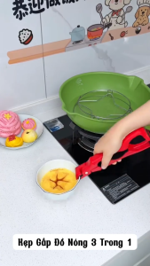 Dụng Cụ Kẹp Gắp Đồ Nóng 3 Trong 1 Chuyên Dụng Nhà Bếp Kẹp Chống Nóng Bỏng Tay Khi Bưng Đồ
