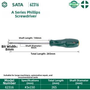 SATA | High Hardness Slotted Phillips Torx Screwdrivers Set