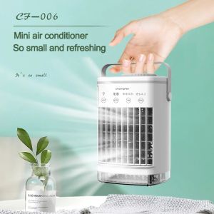Creative Air conditioning fan plus water and ice single cold household desktop small silent fan 4-speed desktop 5V power supply