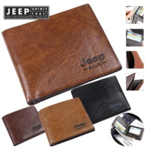 JEEP SPIRIT 1941 ESTD Mens wallet Mens wallet Premium leather wallet Short wallet Mens wallet Multi-card wallet Mens wallet Coin wallet Mens wallet Premium leather wallet Short wallet Mens leisure wallet Multi-card wallet