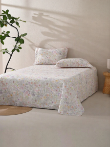 Mercury | Floral Printed 100 Cotton Bed Sheet for Home Use