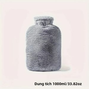 Bình Nước Nóng PVC 1L/2L Chống Rò Rỉ Dung Tích Lớn Làm Ấm Giường & Bụng Vỏ Mềm Trị Đau Bụng Kinh Trị Liệu Nhiệt Mùa Đông