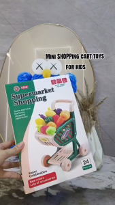 SSP Kids Mini Shopping Cart with Colorful Fruit & Vegetable pretend play toys