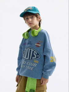 Boys Cartoon Long Sleeve Round Neck Sweatshirt for Spring and Autumn Wear