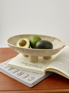 จานใส่ผลไม้สไตล์ฝรั่งเศสหรูหรา จานใส่ของดื่ม เครื่องประดับ กุญแจ ตกแต่งบ้าน สไตล์โมเดิร์นเรียบง่าย จีนแผ่นดินใหญ่