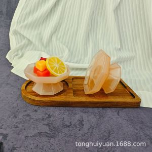 Creative Glass Pink Food Display Stand