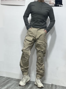 กางเกงทำงานแบบมีข้อความพิมพ์ลาย กางเกงขายาวสไตล์ทหารแบบทนทานต่อการขูดกัด กางเกงขายาวสำหรับผู้ชายสำหรับการเดินทางและปีนเขา
