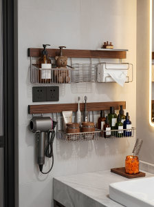 ZHUOHE | No Drill Wall Mounted Bathroom Organizer