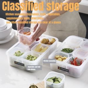 【SG Stock】 Refrigerator Crisper Stackable Storage Box Containers Kitchenware Food Storage Organizer Box Food Box