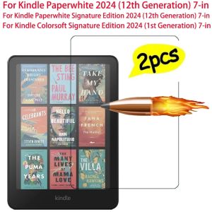 Screen Protector For Kindle Paperwhite 2024 12th Generation and Colorsoft 7 Inch Model No. SA569P SA568B Tempered Glass