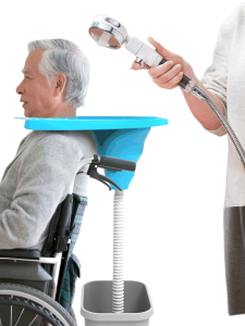 อ่างแชมพูแบบหนาพับได้สําหรับหญิงตั้งครรภ์ผู้สูงอายุอุปกรณ์ล้างผมข้างเตียงไม่จําเป็นต้องดัด