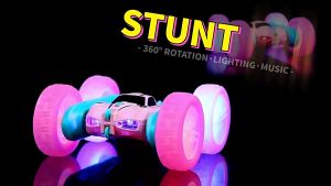 LESTOP Dazzling light remote control car 2.4GHz 4WD car Boy girl child toy gift control