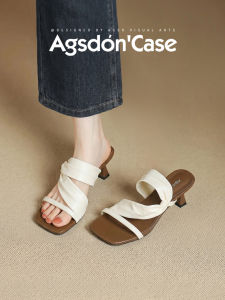 Agsdon | French Style Heel Sandals Not Tiring Suitable For Skirts New Summer