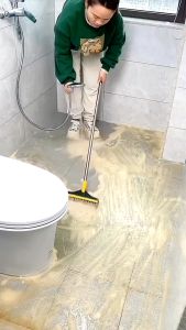 Sikat Kamar Mandi 2in1-Sapu dan Wiper/Magic Broom Wiper Alat Gosok Pembersih Lantai SIkat Stainless