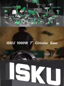 ISKU Gergaji Circular 1000W High Power Pemotong Kayu/Beton Baja Tahan Karat - untuk potong kayu pemakaian rumah tangga