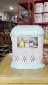 TEMPAT SENDOK GARPU LOVENIA TOWER PLASTIK 2 SEKAT + TUTUP - PERALATAN DAPUR ALAT MAKAN BEBAS DEBU
