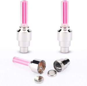 Motorcycle Wheel Light Motion Sensor LED Light Waterproof Mini Neon Light Tire Nozzle Valve Cap Light for Car Motorcycle Bicycle