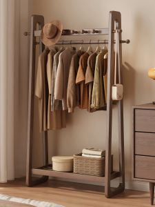 YONGJUE | Open Wardrobe Wooden Clothes Rack