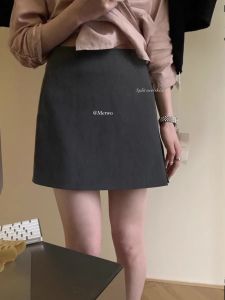 MeTwo Gray Split Suit Skirt 1187 Summer New Arrival Casual American Street High Waist A- line Skirt Women