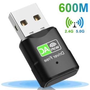 KEBIDU | 600Mbps Dual-band WiFi Adapter USB Antenna 2.4g 5GHz USB Wifi Adapter Wireless Network Card Adaptador Wifi Receiver Driver Free