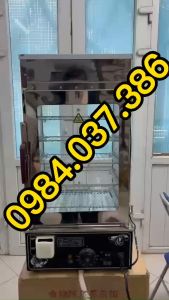 Tủ hấp bánh bao 5 khay cao cấp kính chịu nhiệt 2 lớp