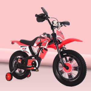 Childrens Bicycle 12 Inch 16 Inch Motorcycle Soft Seat with Guard Hands Kids Bike Comfortable Riding Experience for Kids