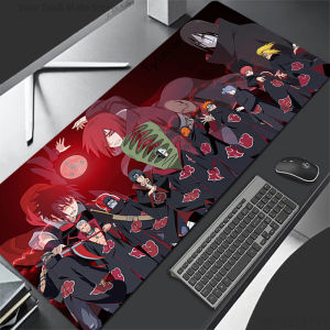Bandai | Large Mouse Pad N-narutoS A-akatsuki Carpet Laptop Pc Gamer Keyboard Mat Mousepad Edge White Lock Edge Tassel Rubber Table Mat
