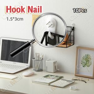 Photo Frame Seamless Nails Wall Mount Picture Frame Hook Clock Frame Plastic Nail 10pcs