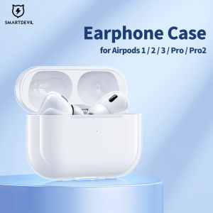 SmartDevil Silicone Case for AirPods Pro 2 Case Airpods 4 Airpods 3 Airpods 2 Wireless Bluetooth Earphone 2nd Gen TPU Transparent Anti-fall Protect Cover Soft Earbuds Case